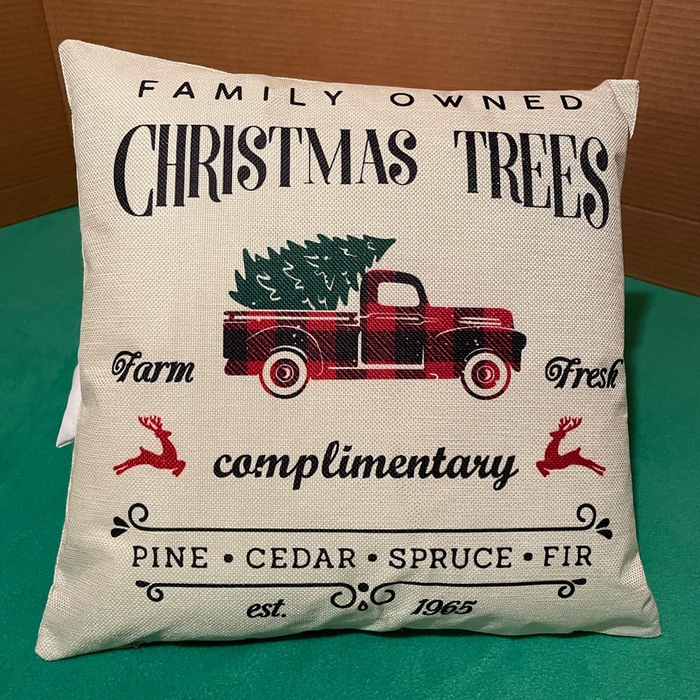 Christmas Trees Throw Pillow